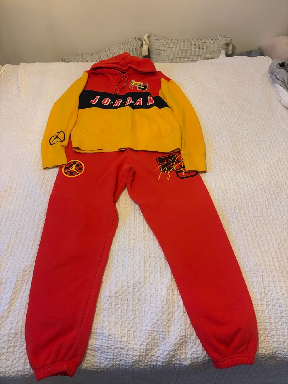 Jordan Red & Yellow Men’s Colorblock Joggers